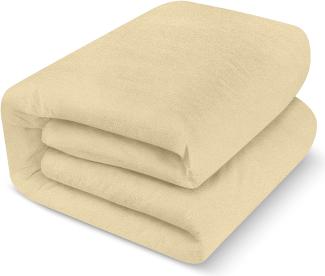 Utopia Bedding Wasserdichter Frottee-Matratzenschoner 90 x 200 x 30 cm, Beige Premium Frottee Matratzenbezug 200 g/m², Atmungsaktiv, Rundum Elastisch