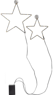 MARELIDA LED Stern LED Leuchtsterne Fensterdeko Weihnachtsstern Saugnäpfe 50LED Timer, LED Classic, warmweiß (2100K bis 3000K)