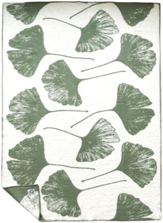 WoolOnly Wendedecke Wolldecke Plaid aus Norwegischer Wolle 130x200 cm (Ginkgo Moos Smoke)