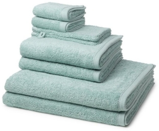 Ross Vita 8 tlg. Frottier-Set - 2 X Handtuch (50 X 100cm), 2 X Duschtuch (70 X 140cm), 2 X Gästetuch (30 X 50cm), 2 X Waschhandschuh (16 X 22cm) - 520 g/m2 - Jade