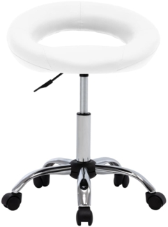 vidaXL Esszimmerstuhl Drehbar Weiß Kunstleder, Drehbar [3085829]