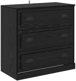 vidaXL Sideboard Schwarz Eichen-Optik 70 x 35,5 x 67,5 cm 881354