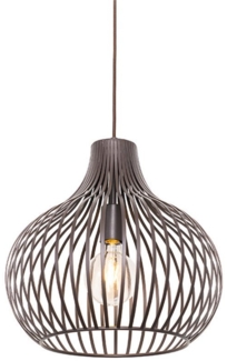 Qazqa Pendelleuchte Saffira, ohne Leuchtmittel, E27, Braun, Modern, Aluminium, 1-flammig