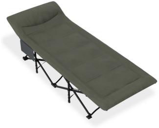 AUFUN Feldbett Campingbett mit Matratze, Faltbar Gästebett Klappbar Tragbares 183 x 73 x 50 cm