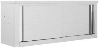 vidaXL Wandhängeschrank mit Schiebetüren 120×40×50 cm Edelstahl 51053