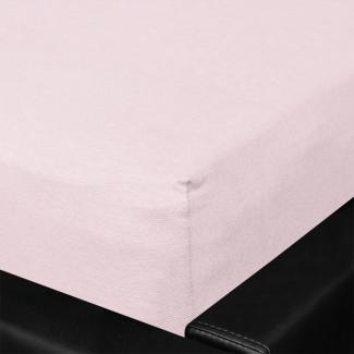 BettwarenShop Jersey Spannbettlaken Vario-Stretch|120x200 - 130x220 cm| rose