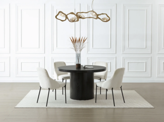 Vente-unique - Esstisch ausziehbar - 4 bis 12 Personen - MDF - Schwarz - SIDRINA