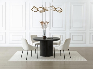 Vente-unique - Esstisch ausziehbar - 4 bis 12 Personen - MDF - Schwarz - SIDRINA