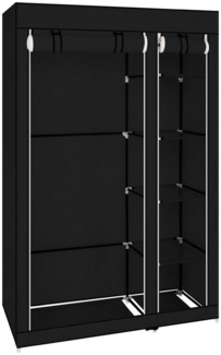 HT Kleiderschrank mit Vliesstoff und Aufhängestange, 106x44x170cm Tragbarer Kleiderschrank, schnell und einfach zu montieren