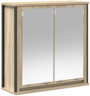 vidaXL Bad-Wandschrank mit Spiegel Sonoma-Eiche 60 x 21 x 60 cm 861898
