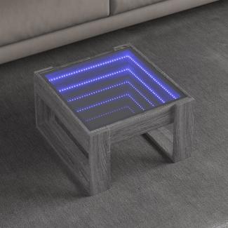 vidaXL Couchtisch mit Infinity-LED Grau Sonoma 50x53x30 cm 847628