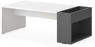 Vicco Couchtisch Weiß/Anthrazit 95x49.4 cm, Chris