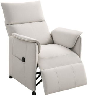 MC Star Relaxsessel Elektrisch Fernsehsessel mit Memory-Funktion, Leiserem Rauschen (Liegefunktion Verstellbarer Liegesessel mit Haustierfreundlichen Samtimitat, Fernbedienung Creme)