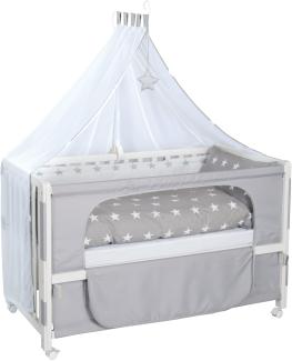 Roba 'Room Bed' Beistellbett weiß, inkl. Ausstattung 'Little Stars', 6-fach höhenverstellbar