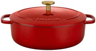 Ballarini 'Bellamonte' Cocotte, Gusseisentopf mit Deckel, Rot Oval 2.2