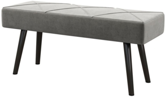 BlingBin Polsterbank Velvet Look Upholstered Bench, Bed Bench with X Pattern, Steel Legs (1er Set, 1-St, 100cm x 36cm x 45cm), Schuhbank für Schlafzimmer, Wohnzimmer, Flur, 100 x 36 x 45 cm