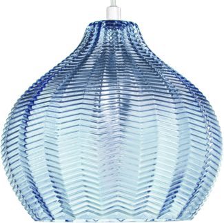 Hängeleuchte KEILA Glas Blau