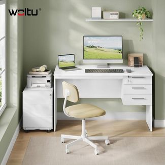 Woltu Schreibtisch, Computertisch 120x60cm Bürotisch PC Tisch, Kinder Arbeitstisch