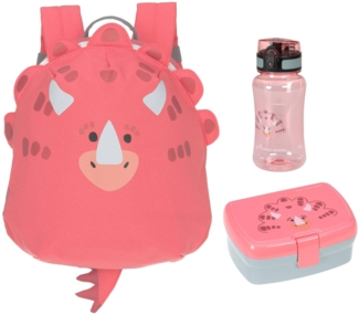 Lässig About Friends Kinder Rucksack mit Lunchset Dino rosa - A