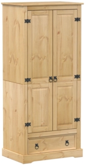 vidaXL Kleiderschrank Corona 76x50x170 cm Massivholz Kiefer 4002768