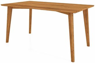 Esstisch Gerg aus Wildeiche massiv 100x140x77 cm mit Holzbeinen