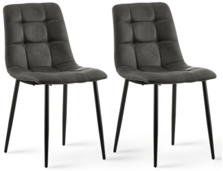 Ofcasa Esszimmerstuhl Küchenstühle (2er Set), Kunstlederstühle, Bequeme Lounge Stühle mit Metallbeinen
