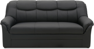 DOMO. collection Sofa Berlin FK, 3 Sitzer Couch mit Federkernpolsterung, 3er Polstermöbel 178 x 90 x 89 cm (BxTxH), schwarz