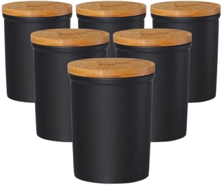 Ritzenhoff & Breker Jasper Vorratsdose 800 ml schwarz 6er Set - DS
