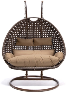 Korb Hängesessel Duetto mit Gestell + Kissen Hängestuhl Lounge Hängekorb Sessel