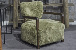 LC Home Loungesessel »Galway« Felloptik grün