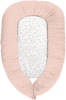 Kikkaboo Baby-Lagerungskissen 3 in 1 Nestchen Stillkissen 100 x 65 cm Baumwolle pink