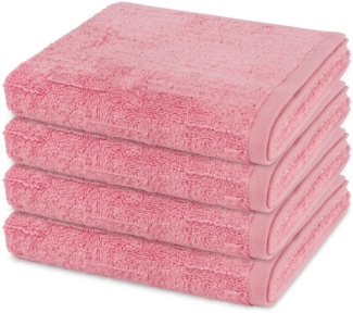 Ross Premium 4 tlg. Frottier-Set - 4 X Handtuch (50 X 100cm) - 500 - Altrosa