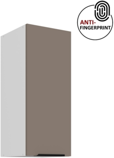 Küchen Hängeschrank 30 cm ARIA Sandgrau ultra matt + Weiss matt, hochwertige Fronten mit Anti Fingerprint Beschichtung Küchenzeile Küchenblock