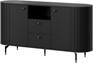 Kommode Zelfa 150 2D2S 02 (Farbe: Schwarz)