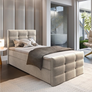Masseno Boxbett AMON 90x200 cm mit Bonell Matratze und Topper