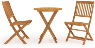 vidaXL 3-tlg. Garten-Essgruppe Klappbar Massivholz Akazie 3058252