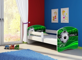 Clamaro Kinderbett (Kinderbett, Babybett 70x140, 80x160, 80x180cm Juniorbett, Kind, Motiv, Schublade CLAMARO)