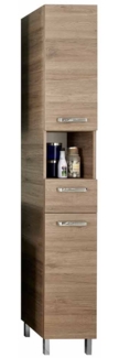 Hochschrank Oasis / Offenbach , Holzwerkstoff, Metall , Holzfarben , 30 x 196 x 33 cm