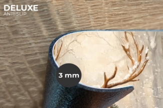 MuchoWow Platzset Weihnachten - Rentier - Winter - Kranz, (6-St), Platzsets, Tischset, Abwaschbar, Tischsets, Platzdeckchen