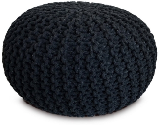 Amagohome Sitzhocker Sitzpouf Strickhocker Pouf Ø45 H30cm Bodenkissen Indoor Baumwolle nach