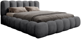 yourhouse24 Polsterbett Designer Dallas mit Bettkasten und Lattenrost (Bettgestell mit Lattenrost und Bettkasten), Veloursstoff, Steppkopfteil, Bettkasten, pflegeleicht, stilvoll