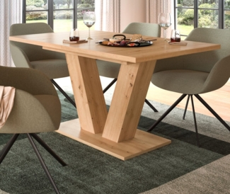 Esstisch Home-X in Eiche ausziehbar 150 - 190 cm