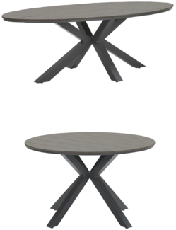Garden Impressions Alu-Gartentisch "Jefferson", anthrazit / grau, 122 cm (rund)
