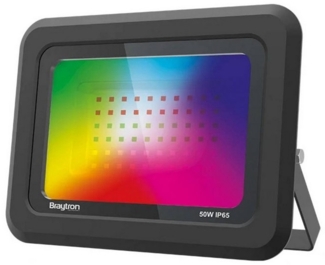 Braytron Flutlichtstrahler LED 50W RGB, IP65 Schutzart, Schwarz