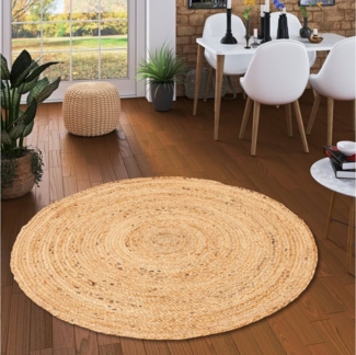 Pergamon Sisalteppich Naturfaser Handgefertigt Jute Teppich Nele Rund, Rund, Höhe: 4 mm