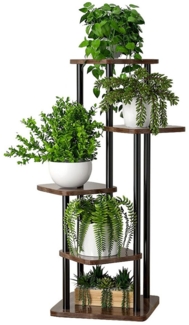 NUODWELL Pflanzentreppe 5 Etagen Blumenständer Pflanzenständer, Blumentreppe Balkon Deko, Stabil & platzsparend,Wohnzimmer Blumentopf Zimmerpflanzen Pflanztisch