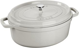 Staub La Cocotte Cocotte 33 cm, oval, Weisser Trüffel, Gusseisen