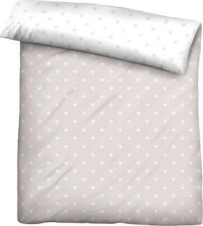 biberna Mako-Satin Bettbezug Mix & Match 0636046 STERNE 1x 200x200 cm, taupe, taupe, 1x 155x220 cm