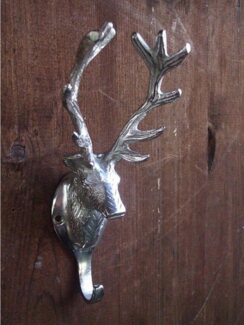 Deko-Impression Wandhaken Garderobenhaken Hirsch, Wandgarderobe, Wandhaken, Alu, massiv, (1-St)