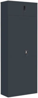 vidaXL Aktenschrank Anthrazit 90x40x240 cm Stahl 3188333